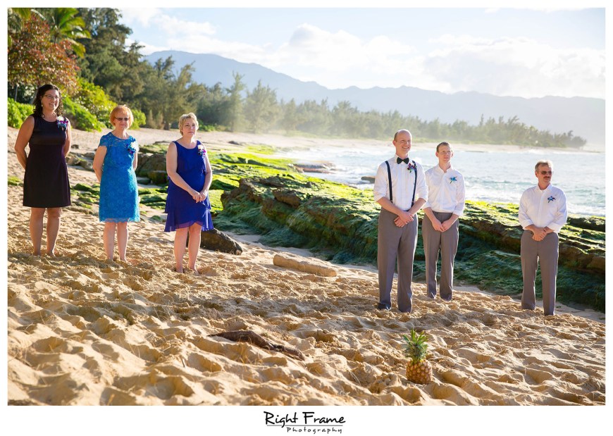 Hawaii Sunset Beach Wedding Papailoa Beach Oahu