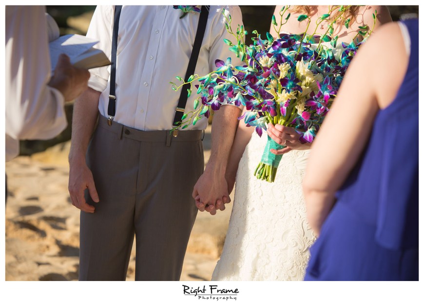 Hawaii Sunset Beach Wedding Papailoa Beach Oahu