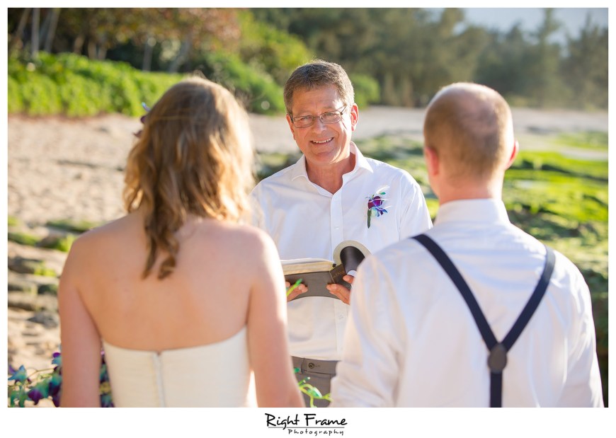 Hawaii Sunset Beach Wedding Papailoa Beach Oahu