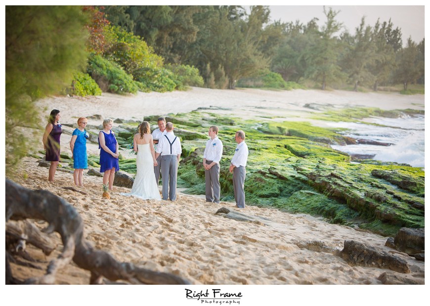 Hawaii Sunset Beach Wedding Papailoa Beach Oahu