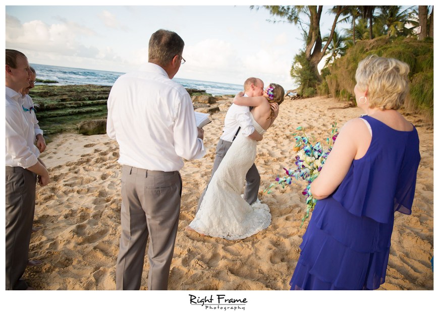 Hawaii Sunset Beach Wedding Papailoa Beach Oahu