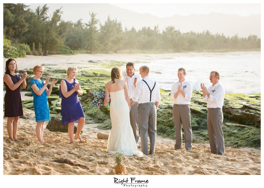 Hawaii Sunset Beach Wedding Papailoa Beach Oahu