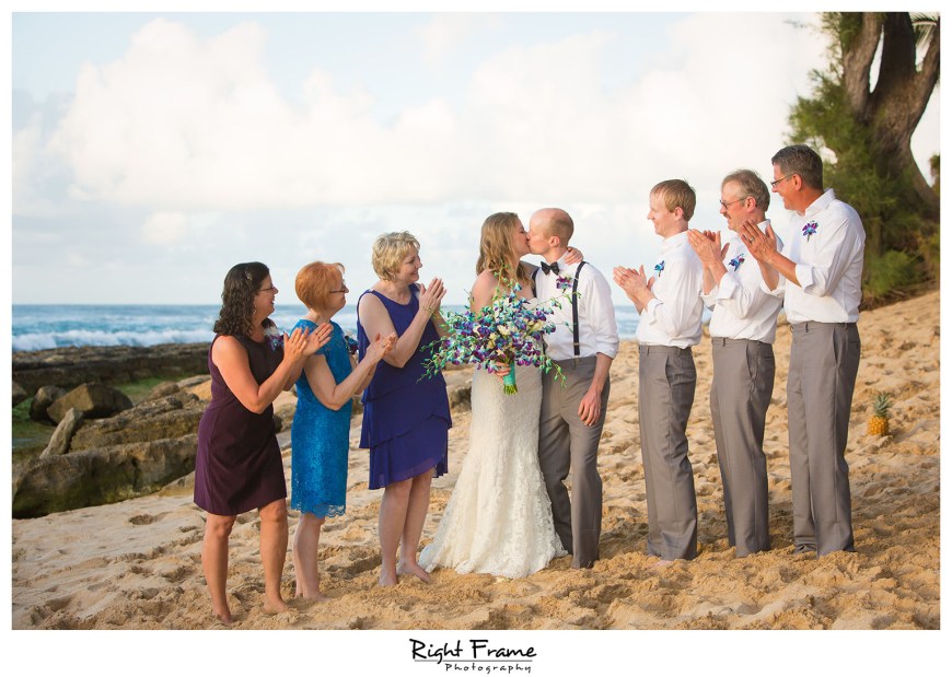 Hawaii Sunset Beach Wedding Papailoa Beach Oahu