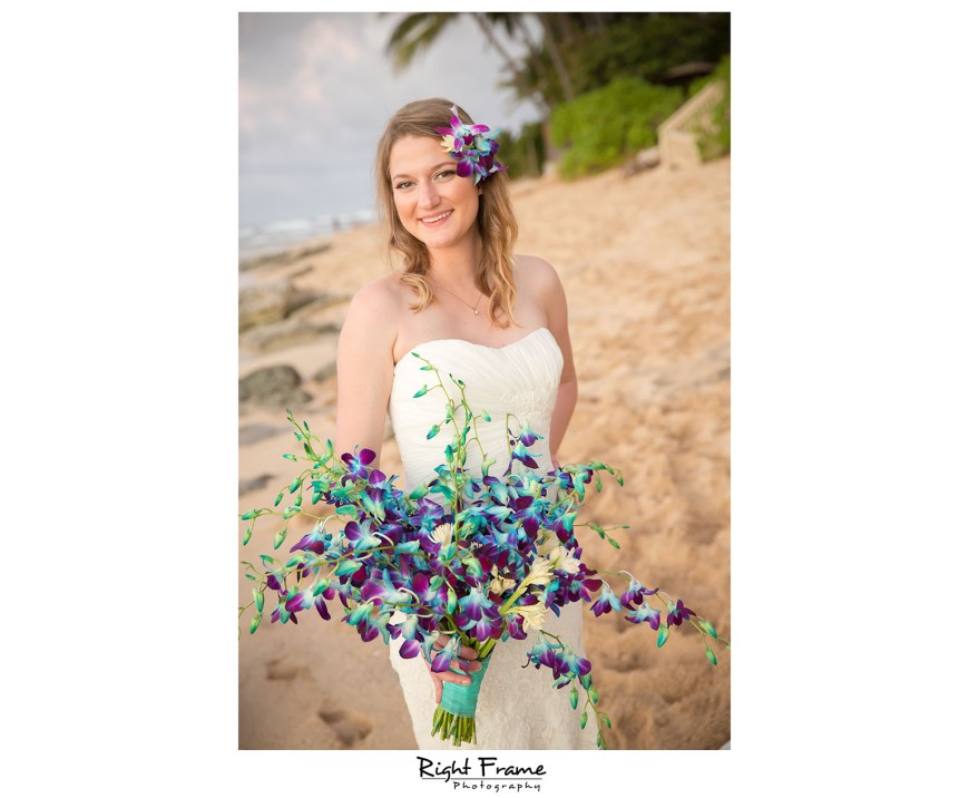 Hawaii Sunset Beach Wedding Papailoa Beach Oahu