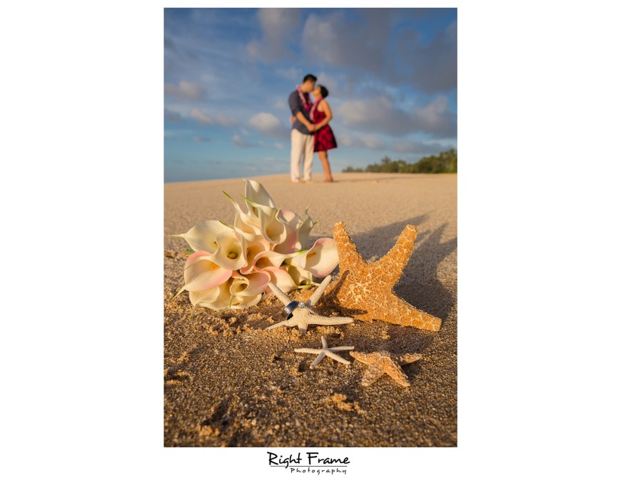 Sunset Engagement Photographer near Turtle Beach Resort Oahu