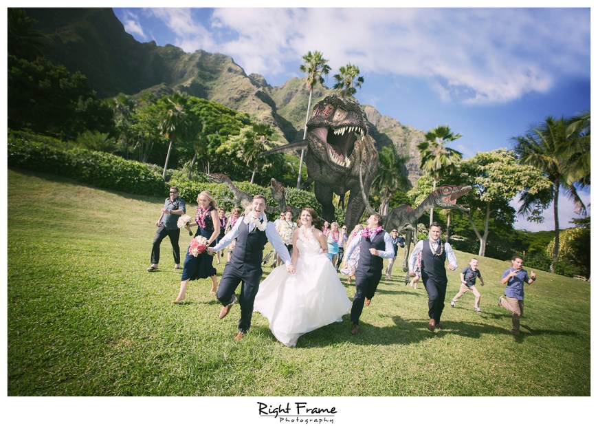 Oahu Hawaii Kualoa Ranch Wedding at Paliku Gardens