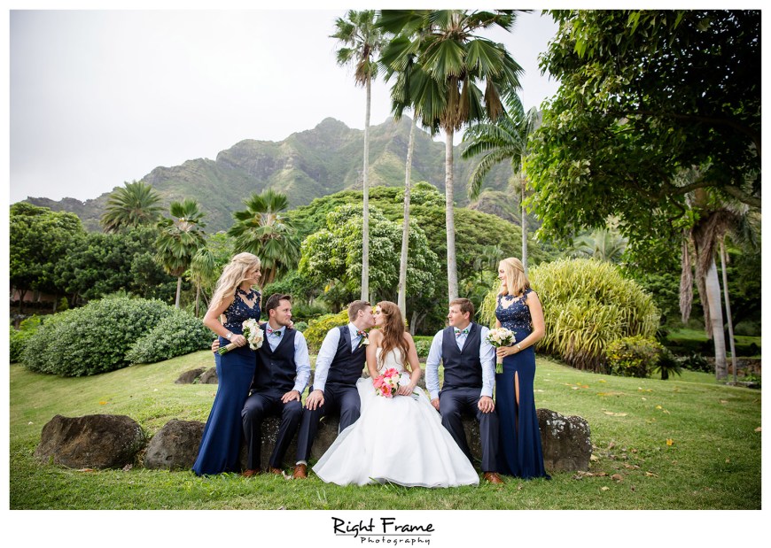 Oahu Hawaii Kualoa Ranch Wedding at Paliku Gardens
