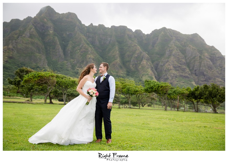 Oahu Hawaii Kualoa Ranch Wedding at Paliku Gardens