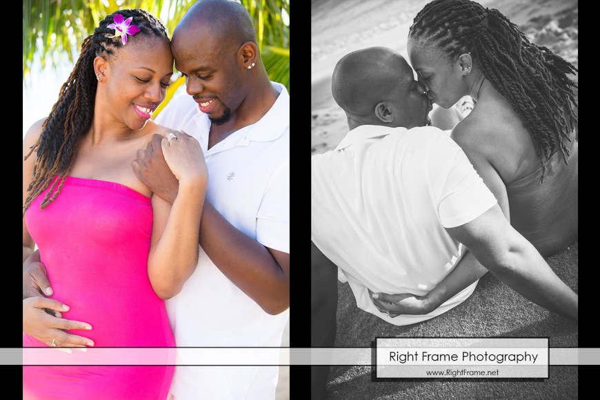 Photography of a surprise wedding proposal at Kahala Beach in Hawaii