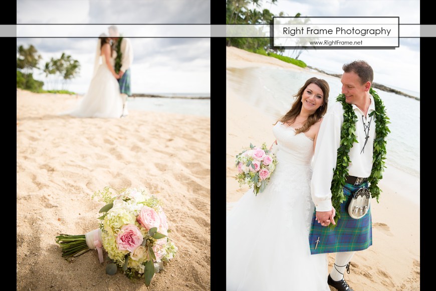 Scottish Wedding in Hawaii Paradise Cove Luau Imu Gardens