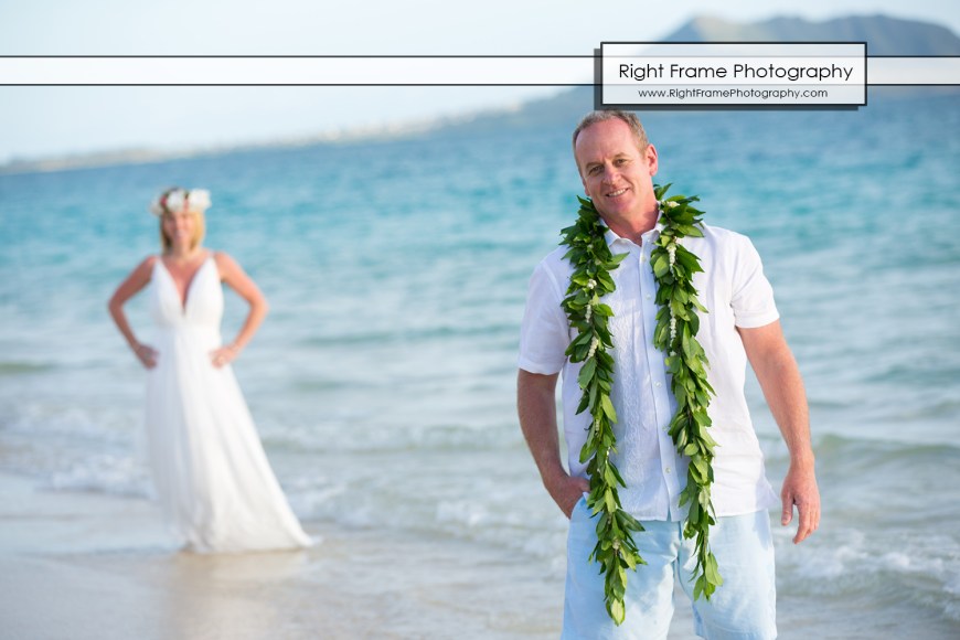 Sunrise Lanikai Beach Wedding Photos Oahu Hawaii