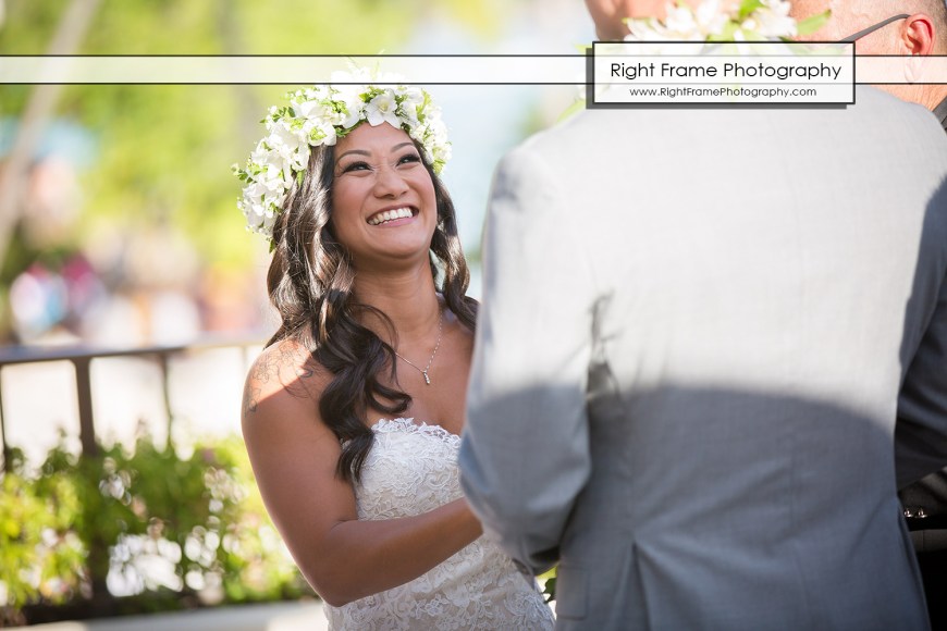 Beautiful Wedding at the Halekulani Hotel Hau Terrace