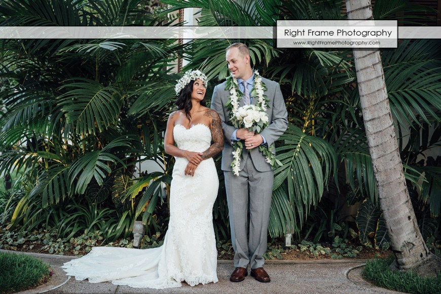 Beautiful Wedding at the Halekulani Hotel Hau Terrace