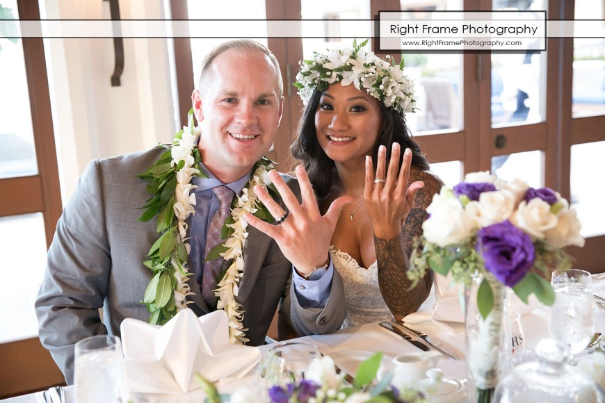 Beautiful Wedding at the Halekulani Hotel Hau Terrace