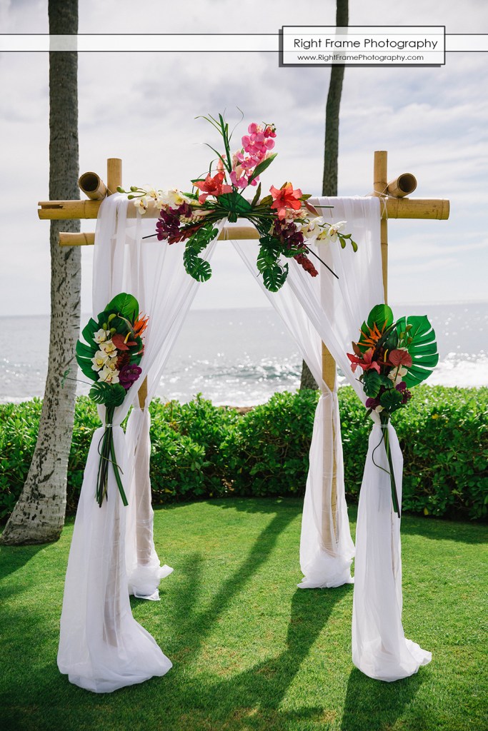 JUST MARRIED at the PARADISE COVE LUAU VENUE wedding location The Point KoOlina Oahu