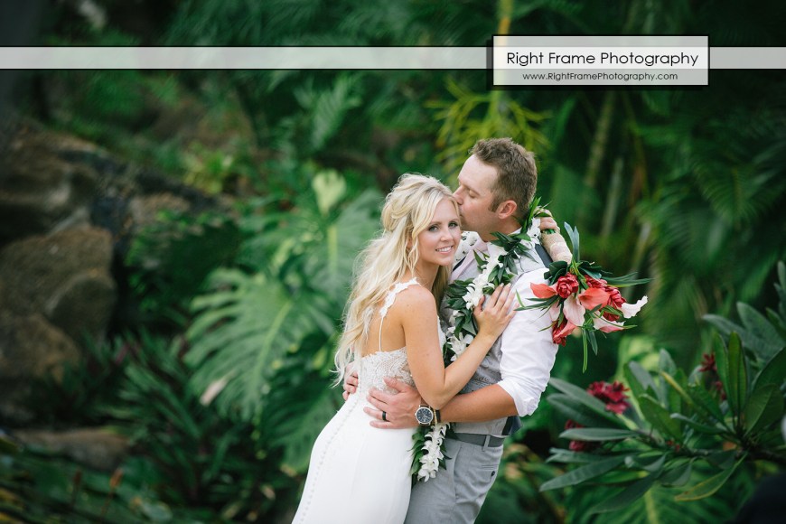 JUST MARRIED at the PARADISE COVE LUAU VENUE wedding location The Point KoOlina Oahu