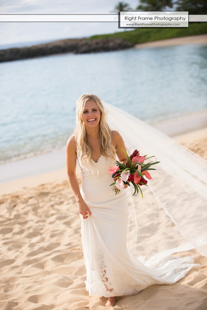 JUST MARRIED at the PARADISE COVE LUAU VENUE wedding location The Point KoOlina Oahu