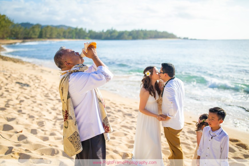 Wedding Vow Photography in Oahu Turtle Bay Resort