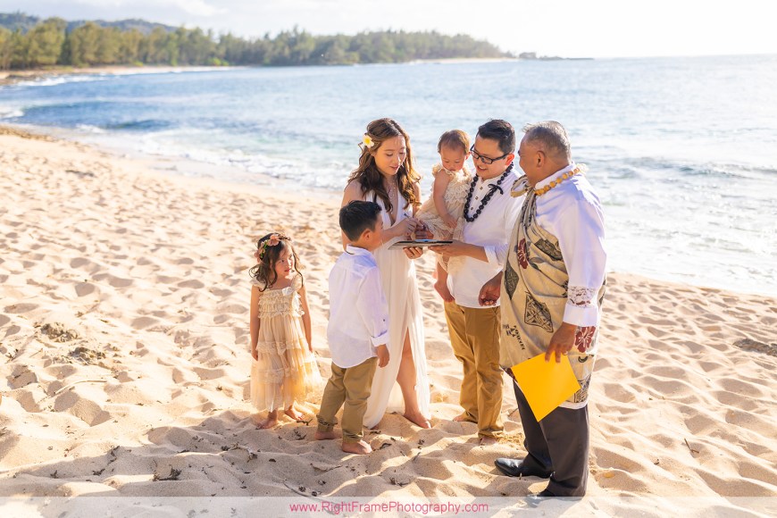 Wedding Vow Photography in Oahu Turtle Bay Resort